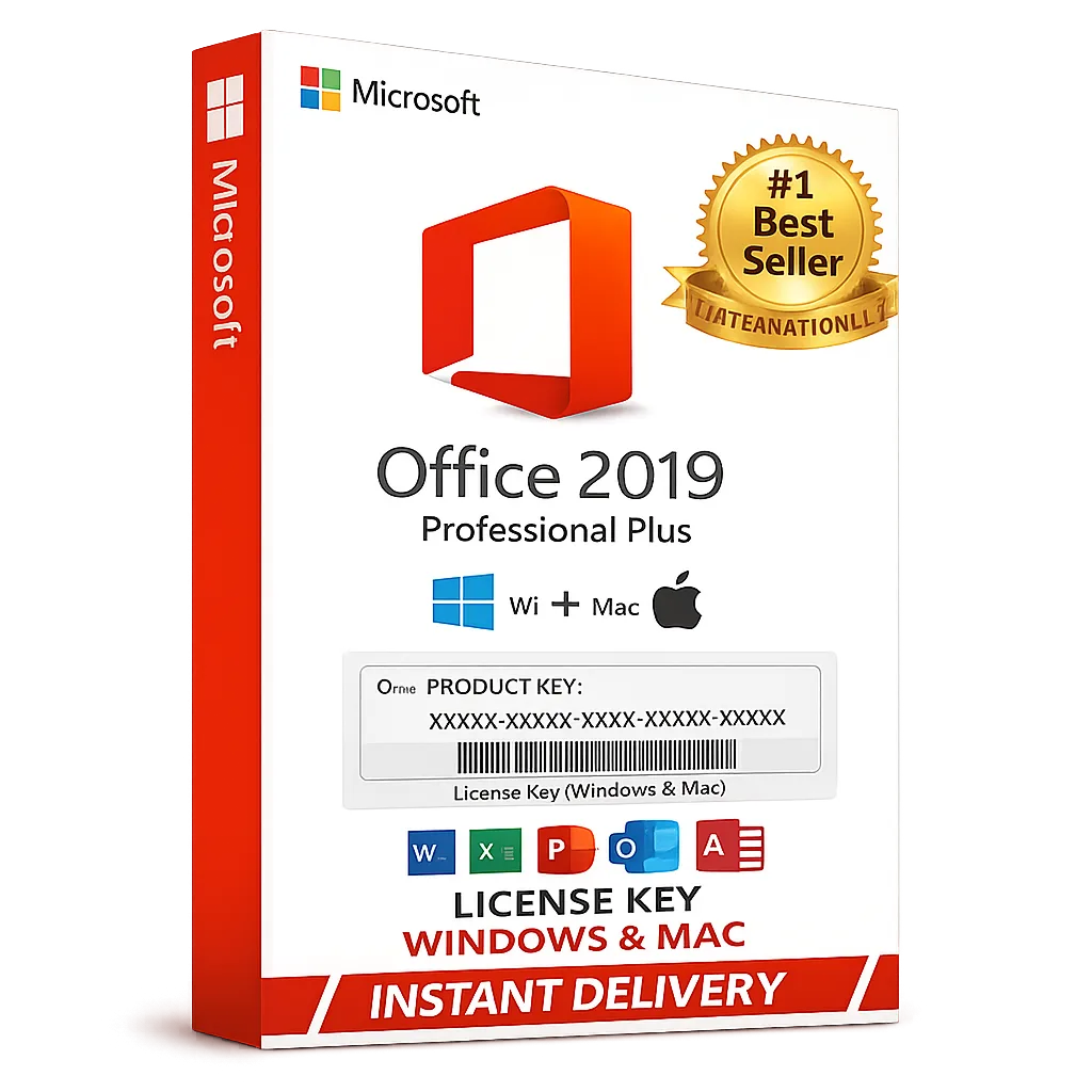 Microsoft Office 2019 Professional Plus License Key (Windows & Mac) | Instant Delivery | Lifetime Activation