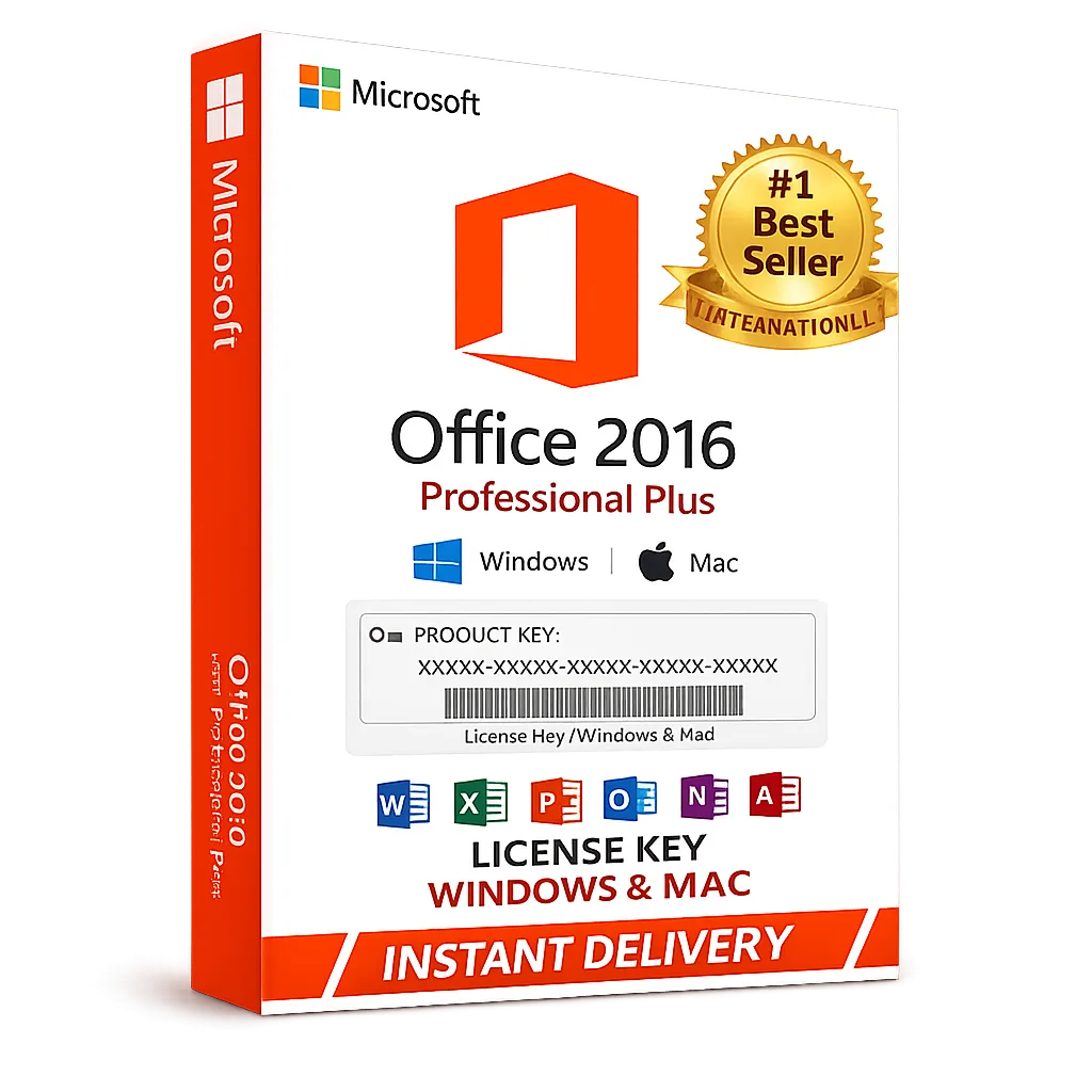 Microsoft Office 2016 Professional Plus License Key (Windows & Mac) | Instant Delivery | Lifetime Activation
